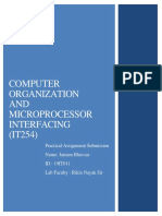 IT254 Computer Organization and Microprocessor Interfacing Practical Assignment