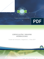 Certificación y Registro Internacional