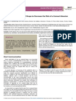 Application of Eye Surgical Drape To Decrease The Risk of A Corneal Abrasion