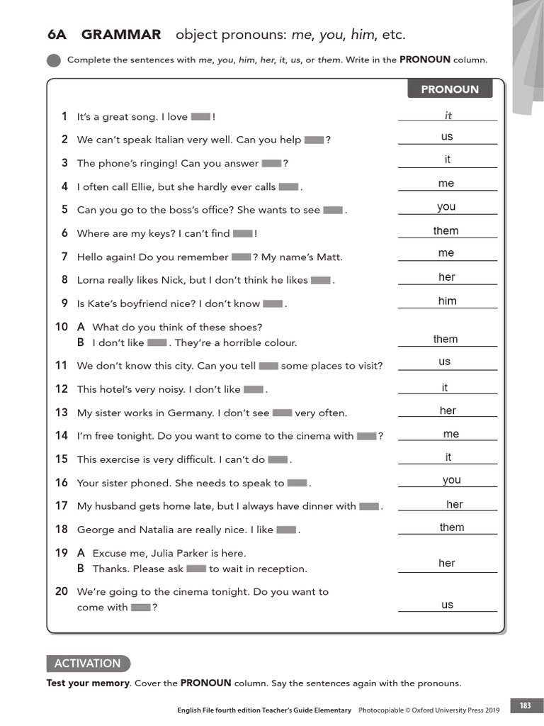 Elementary Unit 6 Worksheet Pdf Entertainment General
