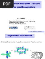 Carbon Nanotube Field-Effect Transistors and Their Possible Applications