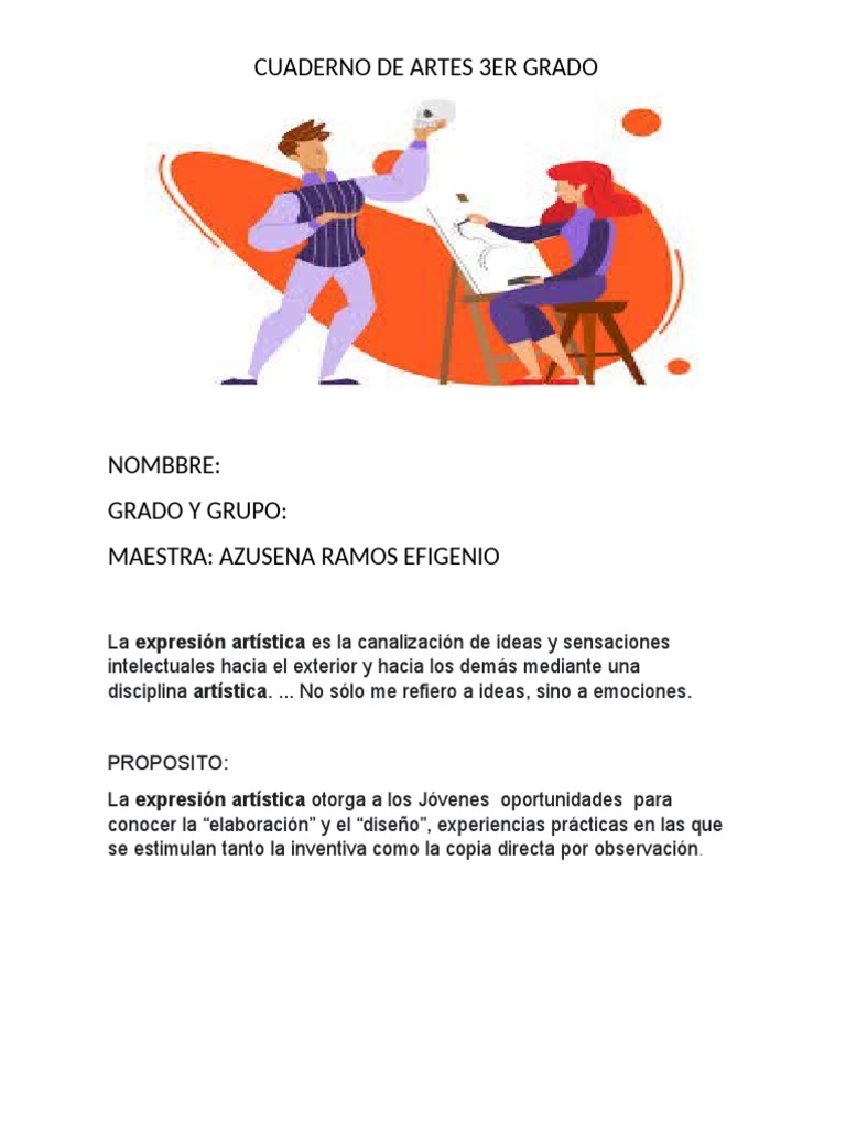 Actividades de Artes para Tercer Grado | PDF | Las emociones | La ...