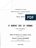 H Ngoa Mariage Ewondo Ed These Sorbonne Paris 1968 Partie 1 Sur 4