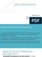 Corporate Governance: Presented By: NITIN GOYAL-A3211116106 AKASH TYAGI - A3211116098
