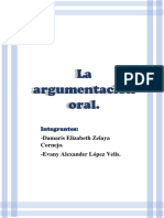 La argumentación oral del Lenguaje 