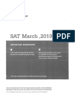 March 2019 SAT Test