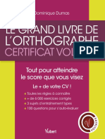 Le Grand Livre de l Ortographe Certificat Voltaire