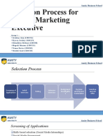 Selection Process For Digital Marketing Executive: University