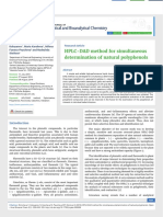 HPLC-DAD Method For Simultaneous Determination of Natural Polyphenols