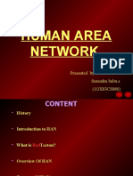 Human Area Network: Presented by Surendra Babu.s (1OX03CS080)
