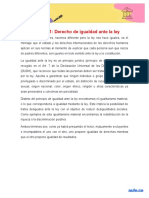 Lección 40 Derecho de Igualdad Ante La Ley