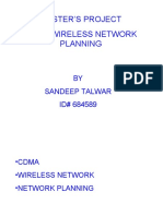 Master'S Project Cdma Wireless Network Planning: BY Sandeep Talwar ID# 684589