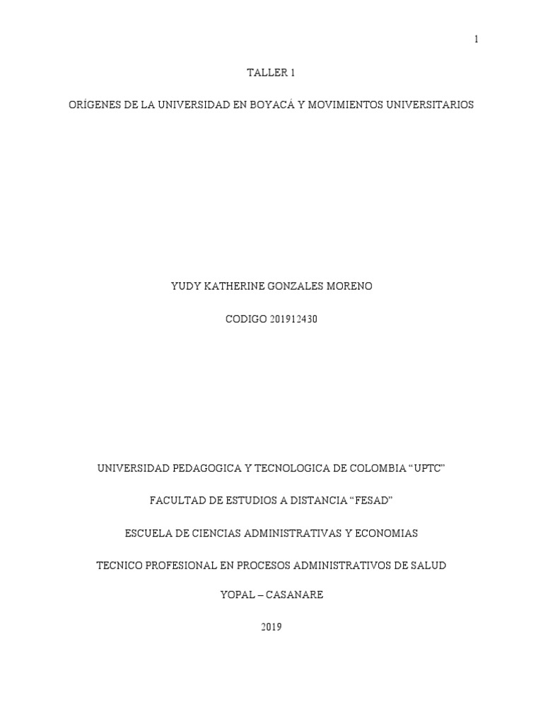 Orígenes de la Universidad en Boyacá | PDF | Universidad | Educación ...