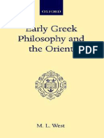 M. L. West - Early Greek Philosophy and the Orient-Oxford University Press (1971)