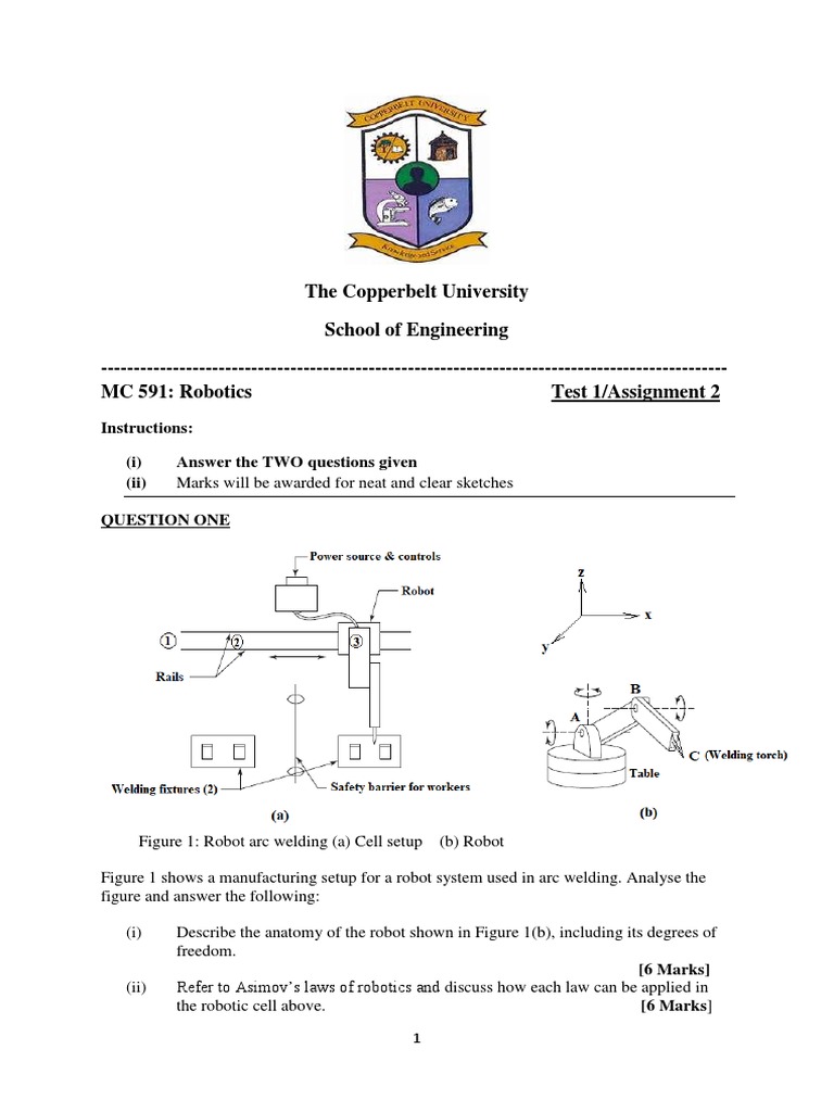 Instructions (I) Answer The TWO Questions Given (Ii) Question One