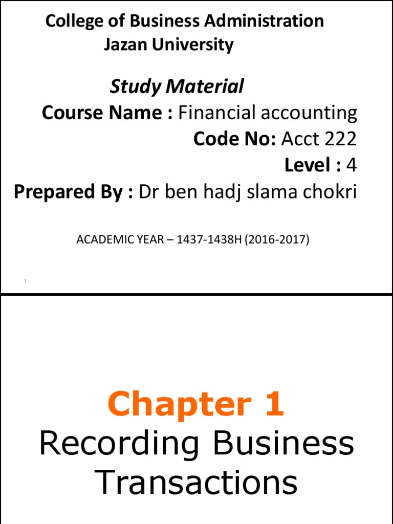 Financial Accounting | PDF | Debits And Credits | Depreciation