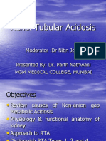 Renal Tubular Acidosis: Moderator:Dr Nitin Joshi Presented By: Dr. Parth Nathwani MGM Medical College, Mumbai