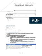 SEHH1016 T08-PHP Conditional Statements