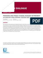 Pensions and Public School Teacher Retirement