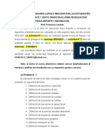 Actividades Del Segundo Lapso A Realizar Por Los Estudiantes de Cuarto