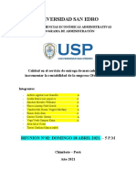 Calidad en el servicio de entrega de Olva Courier y rentabilidad