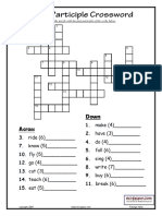 Past Participle Crossword Puzzle