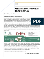 Aturan Desain Kemasan Obat Tradisional