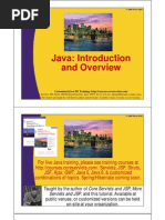 Java: Introduction and Overview