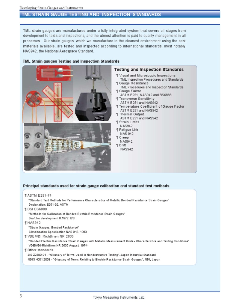Strain Gauge Testing Standards and Applications | PDF | Stress ...