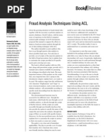 Fraud analysis thecniques using acl