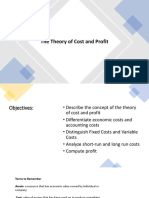Module 5 The Theory of Cost and Profit