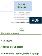 Aula sobre difração e suas aplicações em