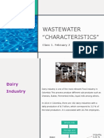 Wastewater "Characteristics": Class 1. February 2
