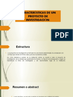 Caracteristicas de Un Proyecto de Investigación