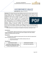 Pas 20 Government Grant: Conceptual Framework and Accounting Stantards