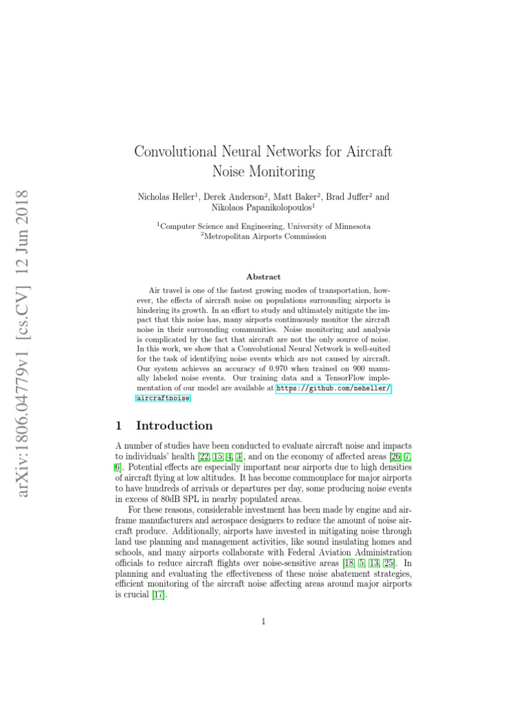 Convolutional Neural Networks For Aircraft | PDF | Artificial Neural ...