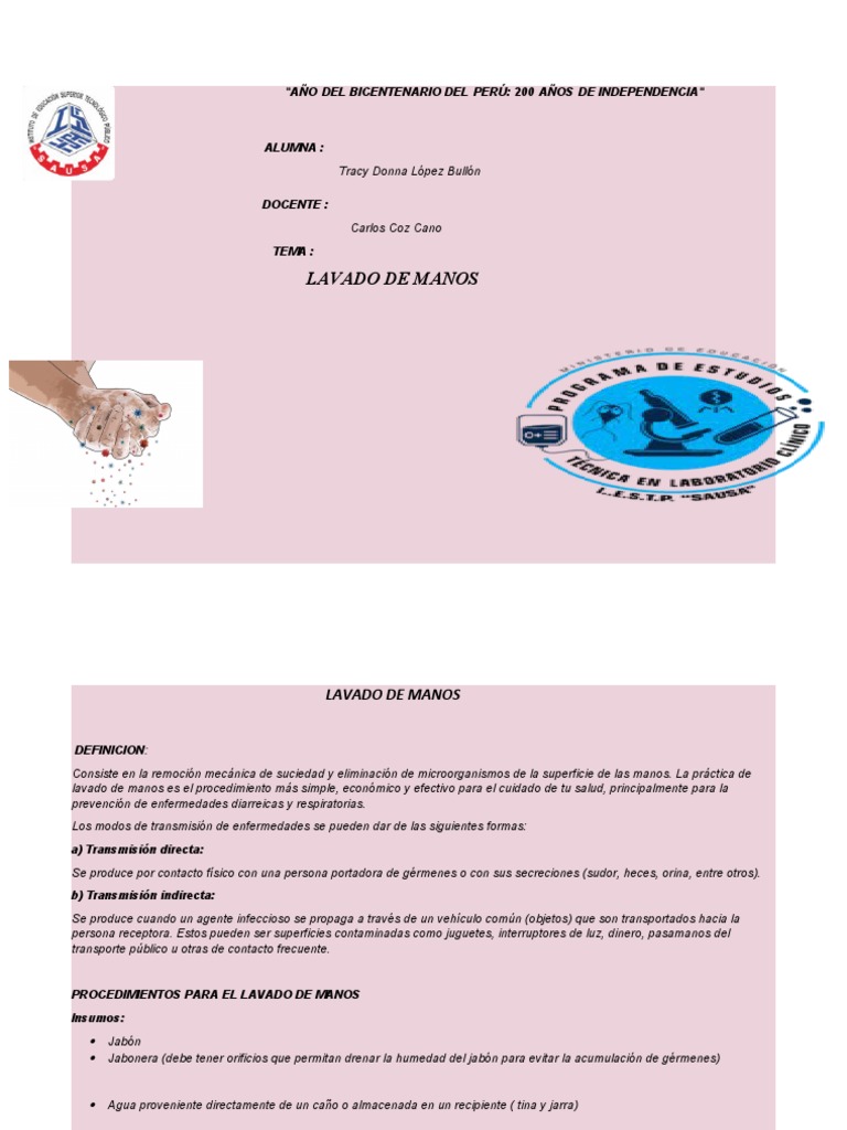 Lavado de Manos | Descargar gratis PDF | Lavado de manos | Higiene