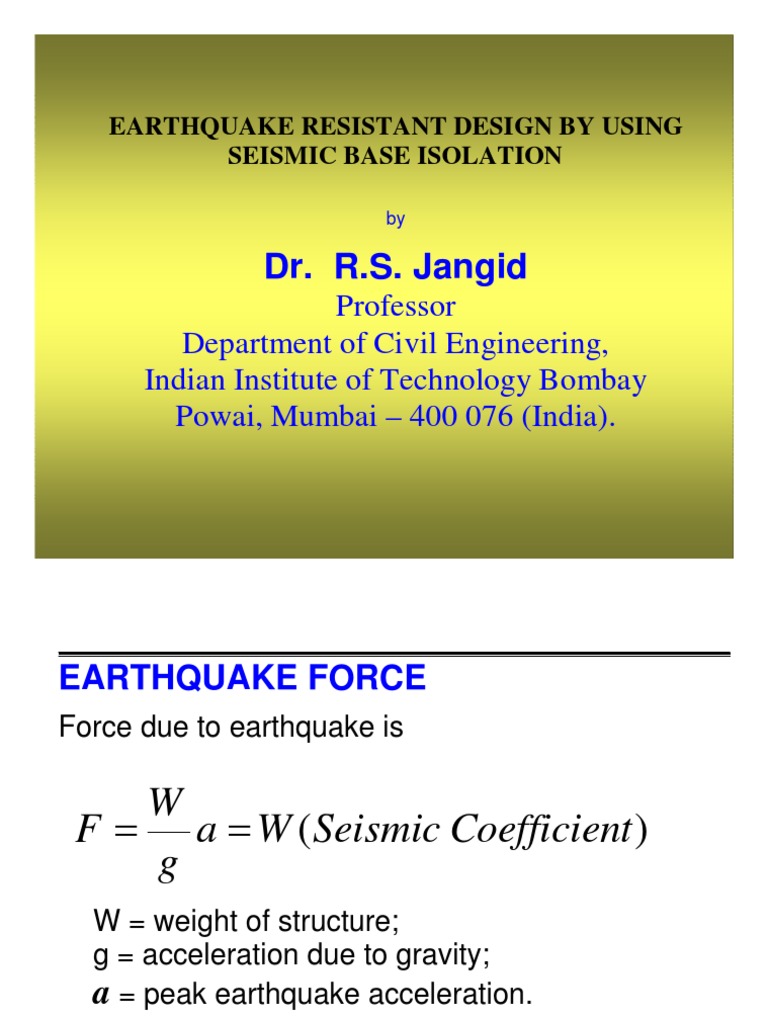 Seismic Base Isolation Techniques | PDF | Earthquake Engineering | Deep ...