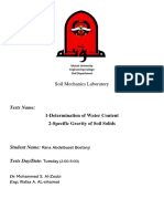 Soil Mechanics Laboratory: Tests Name