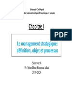 CHAPITRE 1 - Management Stratégique