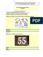 Evaluaciónes Primer Periodo Preescolar y Primaria 2021