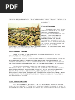 Design Requirements of Government Center and The Plaza Complex Plaza Complex