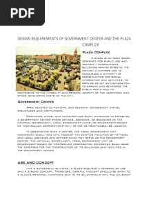 Design Requirements of Government Center and The Plaza Complex Plaza Complex