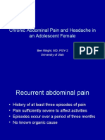 Chronic Abdominal Pain and Headache in An Adolescent Female