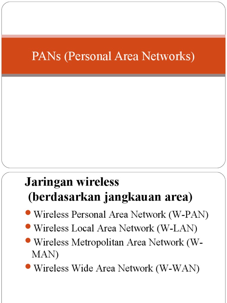 Materi 6 Wpans Wireless Personal Area Networks Pdf