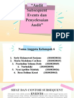 Kelompok 6-Audit Subsequent Events Dan Penyelesaian Audit