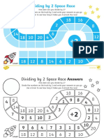 T N 2411 Dividing by 2 Space Race Activity Sheet - Ver - 4