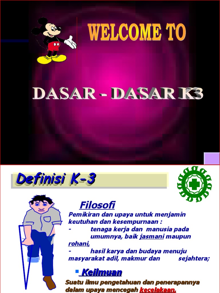 Dasar Dasar K3 1 Pdf Occupational Safety And Health Workplace