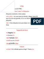 Etiquetas de HTML