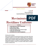 Movimiento rectilíneo uniforme: conceptos básicos para 4to bachillerato